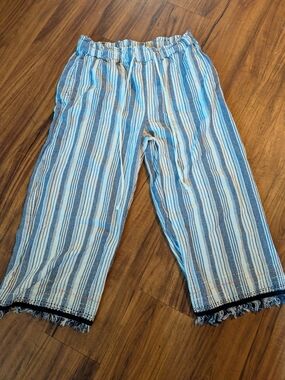 Passport Blue and White Striped Pants